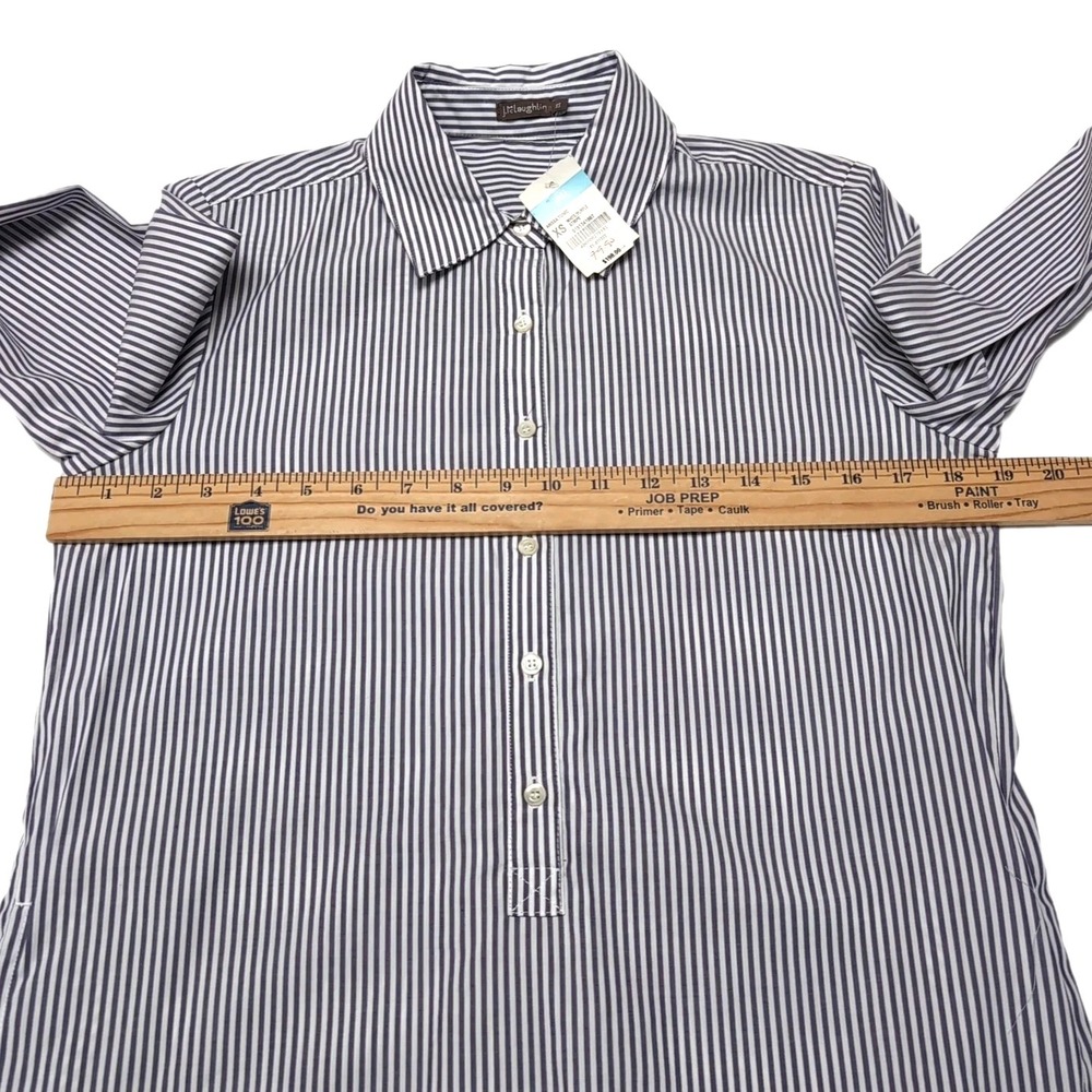 J. McLaughlin Arissa Tunic Dress Sz XS Purple White Striped Long Sleeve NEW NWT - Picture 13 of 16